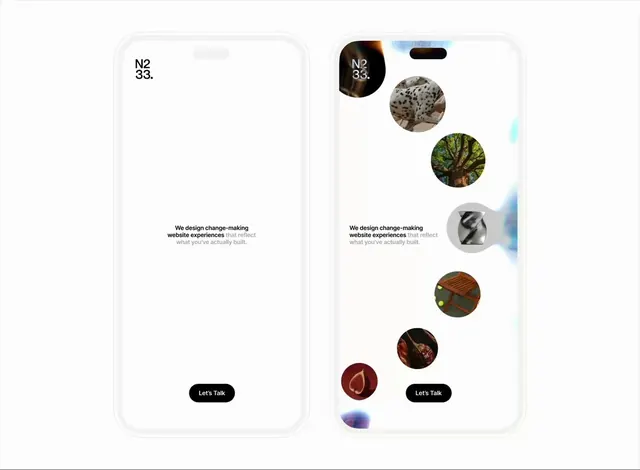 WebGL Mobile Gallery, minimal, monochrome