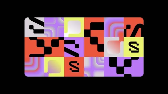 Abstract geometric ui screen, abstract, geometric, warm