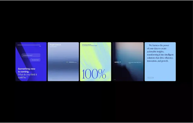 Gradient-heavy minimal ui screen, gradient-heavy, minimal, cool