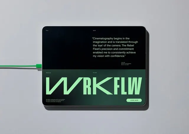 Workflow UI Mockup, dark-mode, minimal, dark