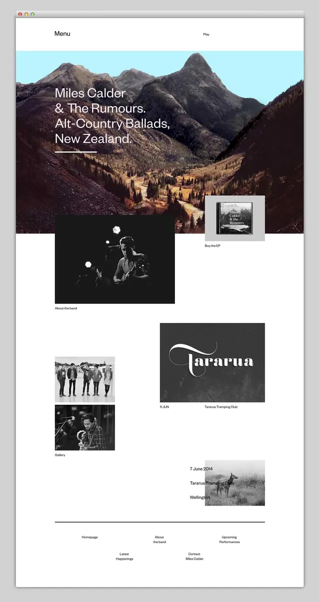 Mountain Landscape Editorial Layout, minimal, editorial, high-contrast