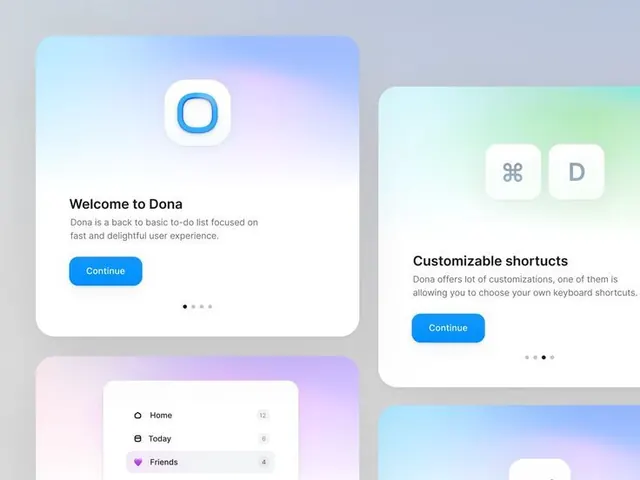 Minimal gradient-heavy ui screen, minimal, gradient-heavy, cool