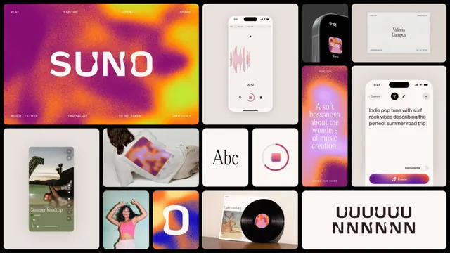 Gradient-heavy minimal ui screen, gradient-heavy, minimal, warm
