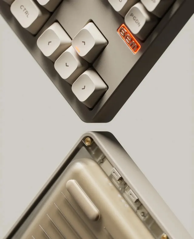 NuPhy Gem keyboard product angles, minimal, technical, light