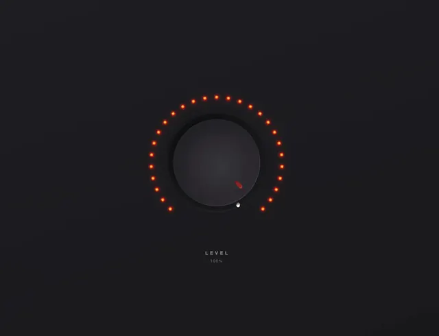 Dark Mode Knob, minimal, dark