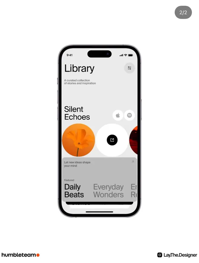 Minimal organic ui screen, minimal, organic, light