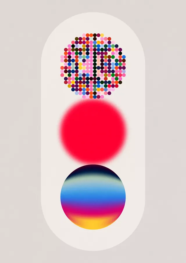 Abstract geometric ui screen, abstract, geometric, warm