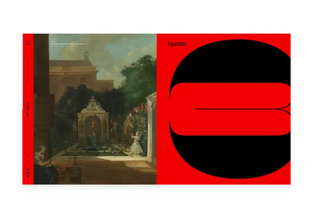 CANALS red editorial web layout, editorial, minimal, vibrant