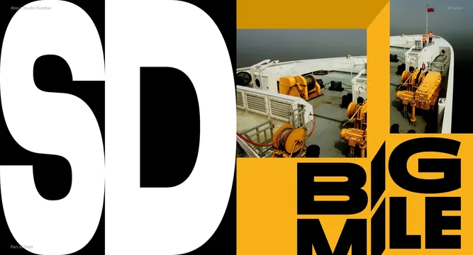 Studio Dumbar SD Big Mile layout, swiss, minimal, warm