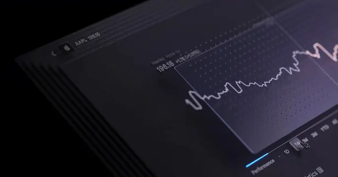 Glassmorphism stock dashboard UI, glassmorphism, dark-mode, dark