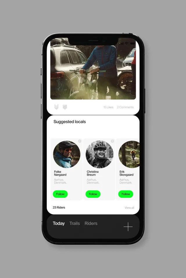 Mobile App UI Screen - Suggested Locals