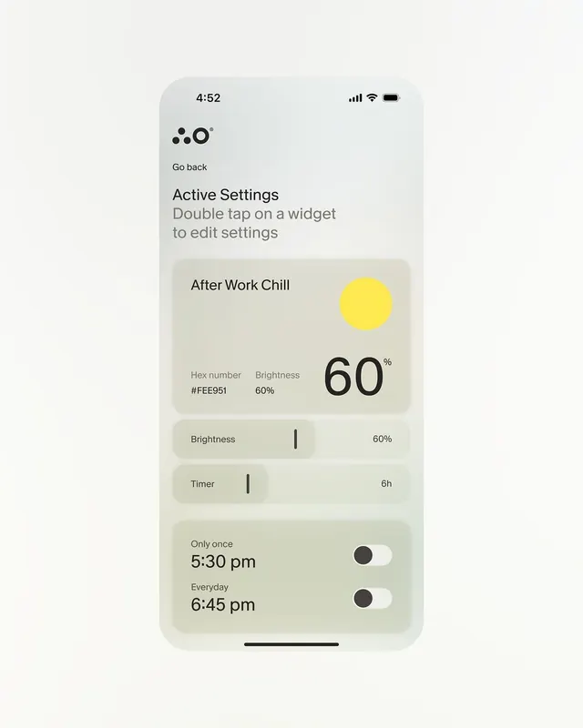 Mobile Widget Interface