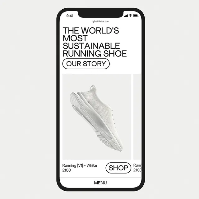 Sustainable Running Shoe Product Page