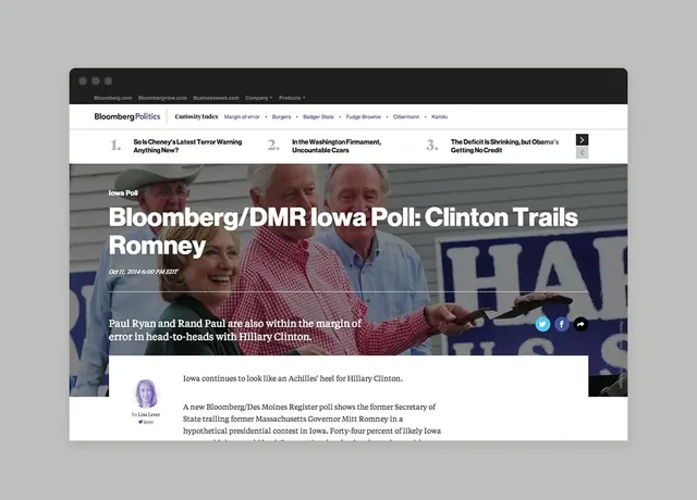 Bloomberg News Article Layout