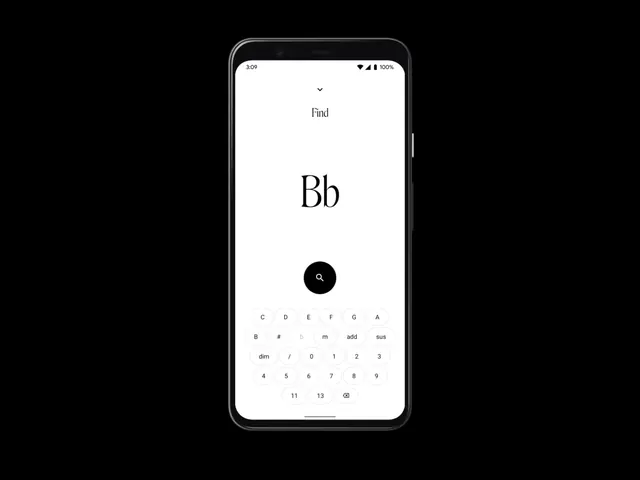 Minimalist Typography App Interface