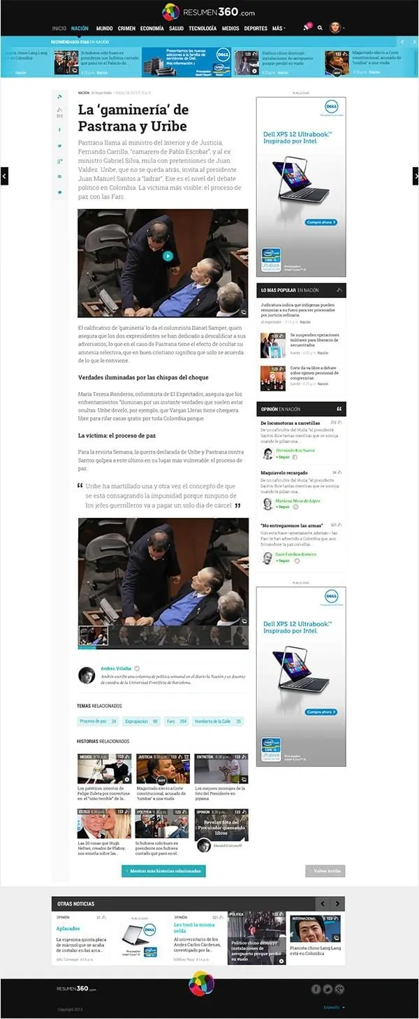 News Article Web Layout, corporate-clean, light-mode, light
