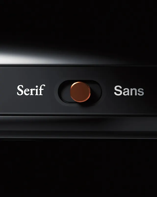 Serif and Sans Toggle Switch