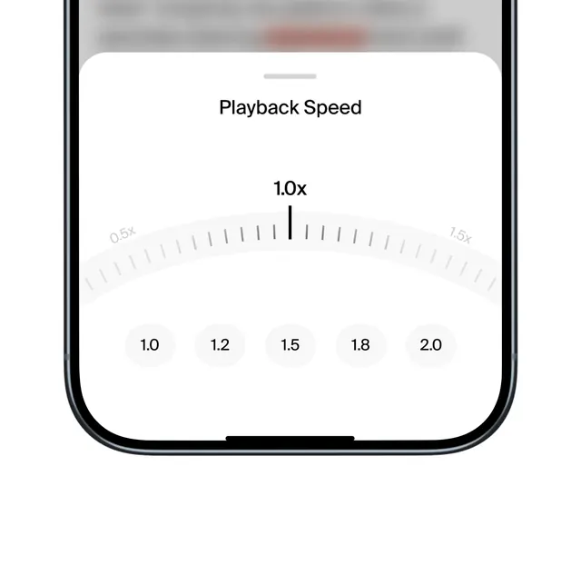 Playback Speed UI Component