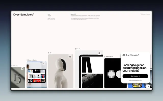 Over-Stimulated Web Interface