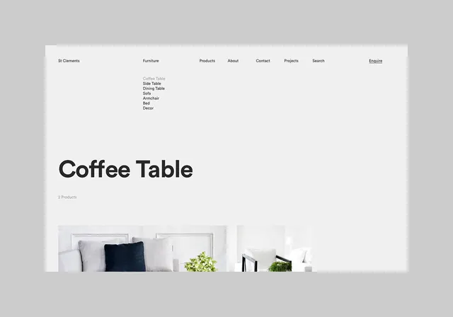 Coffee Table Furniture Product Page
