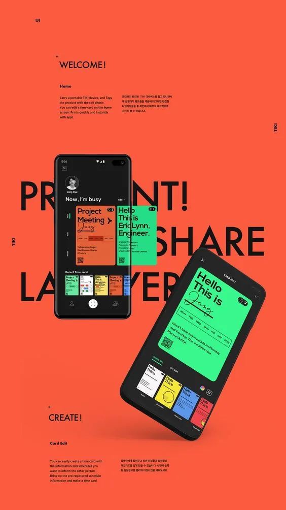 Minimal playful ui screen, minimal, playful, dark