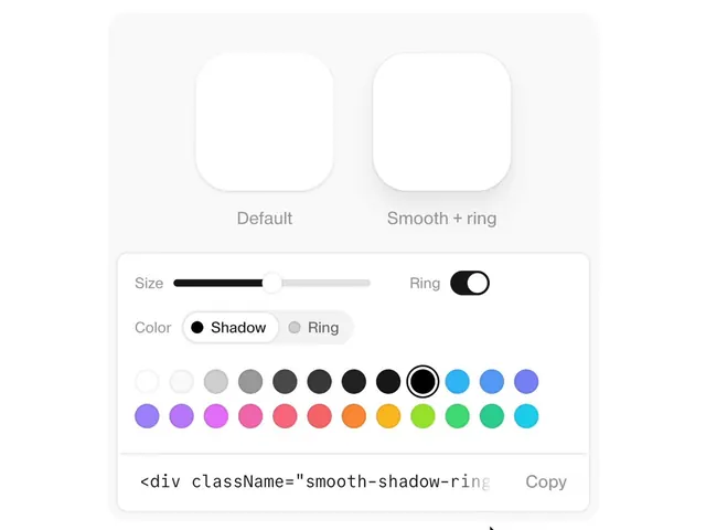 Tailwind Smooth Shadows Plugin, minimal, monochrome