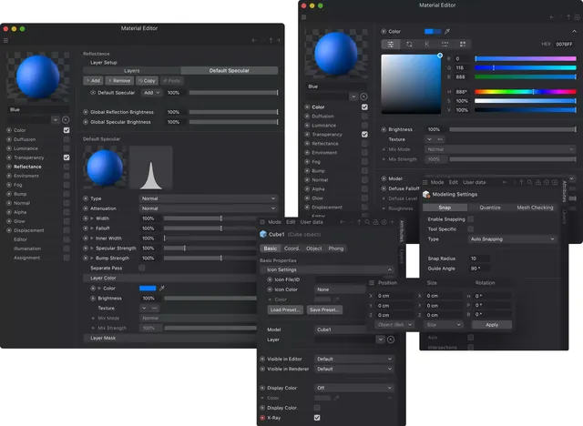 Dark-mode technical ui screen, dark-mode, technical, dark