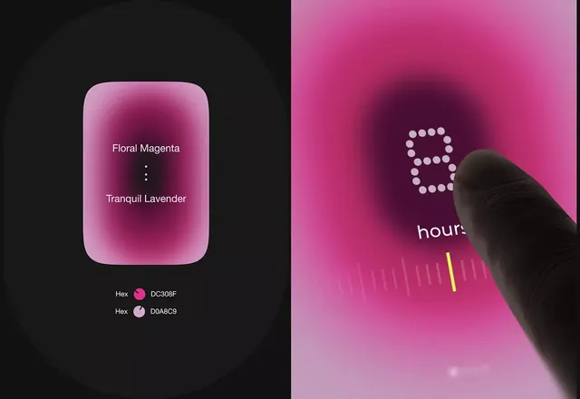 Minimal gradient-heavy ui screen, minimal, gradient-heavy, dark