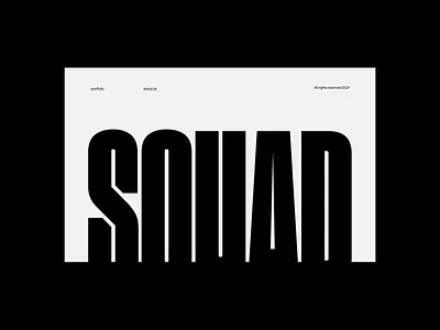 Squad Capital cropped-type homepage, minimal, editorial, light
