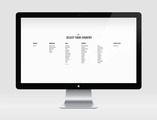 Country Selection Screen
