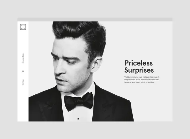 Quadra monochrome celebrity hero site, minimal, monochrome, monochrome