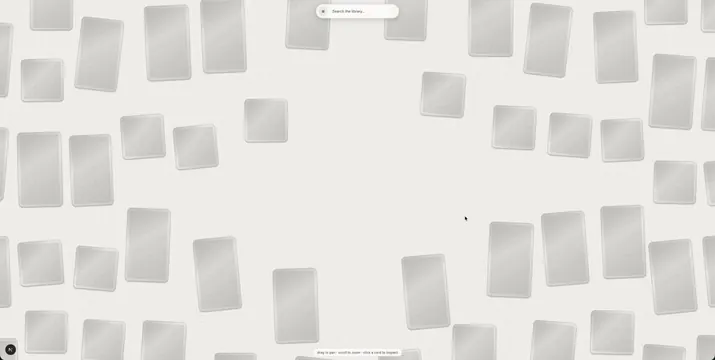 Custom Ad Library Interface, minimal, monochrome