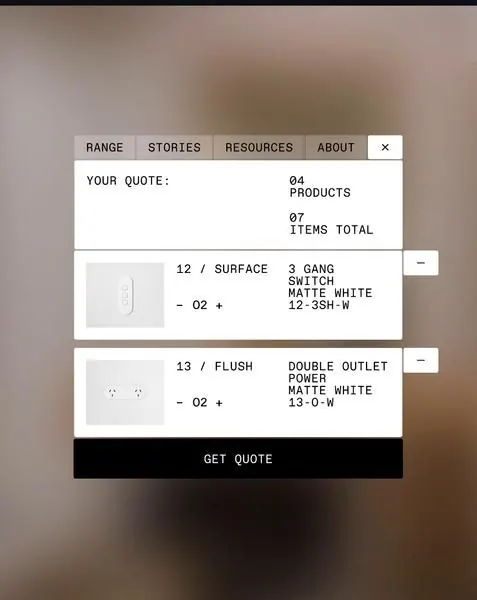 Minimal technical ui screen, minimal, technical, light