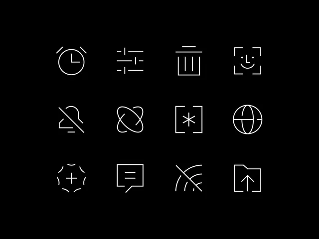 Minimal line-art ui screen, minimal, line-art, dark