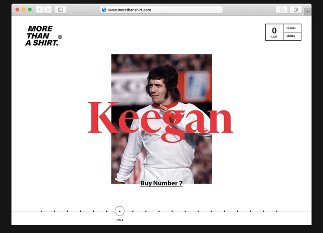 Keegan vintage athletic jersey website, minimal, editorial, light