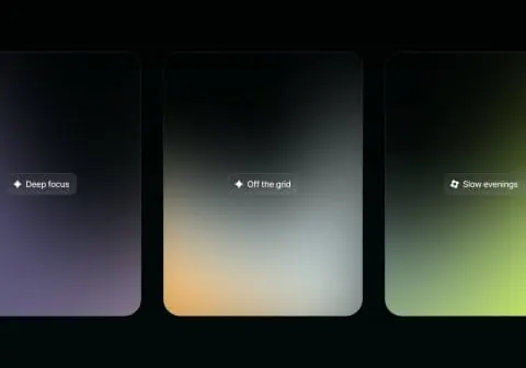 Minimal gradient-heavy ui screen, minimal, gradient-heavy, gradient