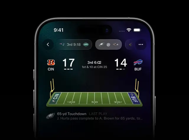 NFL Gametime for X, minimal, dark