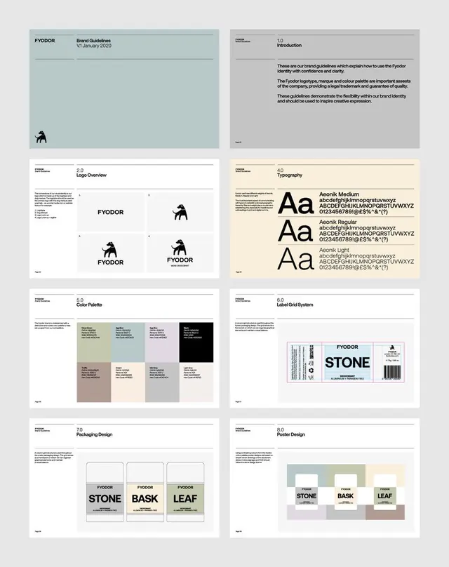 Minimal corporate-clean identity system, minimal, corporate-clean, dark