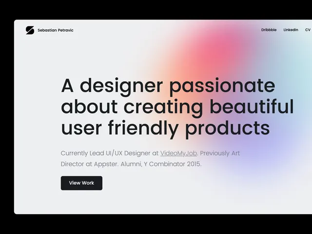 Minimal gradient-heavy ui screen, minimal, gradient-heavy, light