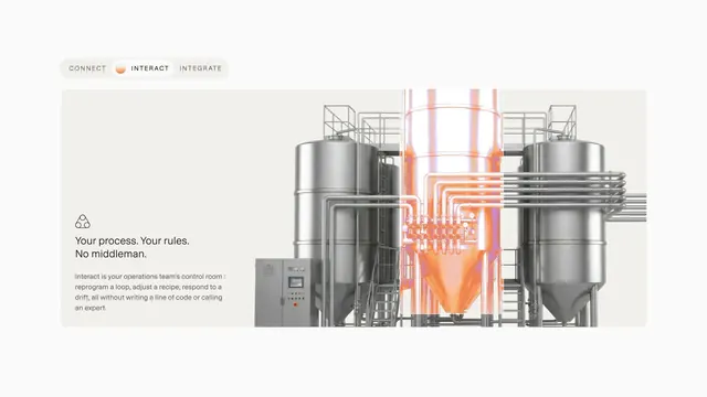 Factory Automation Interface, minimal, 3d-render, gradient
