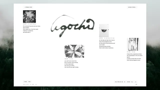 Igochi Studio Website, minimal, editorial, monochrome