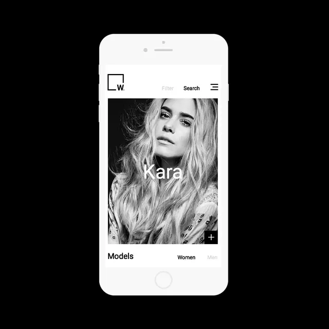 Fashion Model Portfolio UI