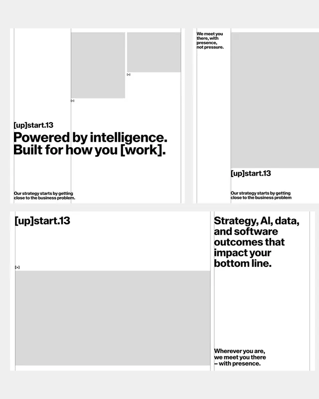 [up]start.13 technology consultancy rebranding case study (slide 10)