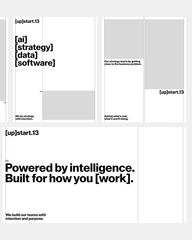 [up]start.13 technology consultancy rebranding case study (slide 11)
