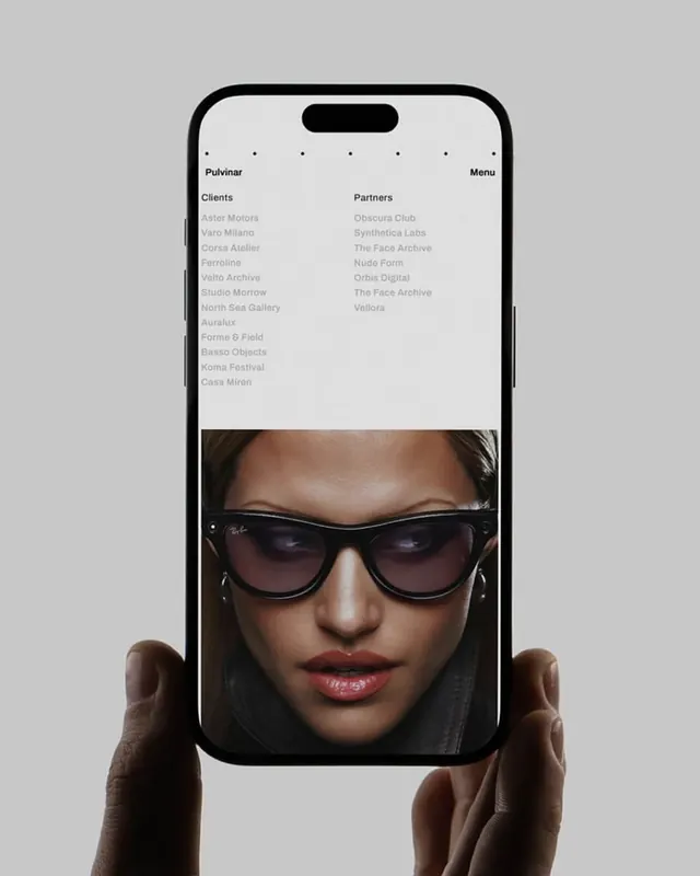 Pulvinar Framer portfolio template showcase (slide 3)