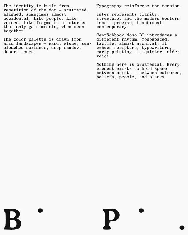 Bridge Point website UI design carousel (slide 5), minimal, corporate-clean, neutral