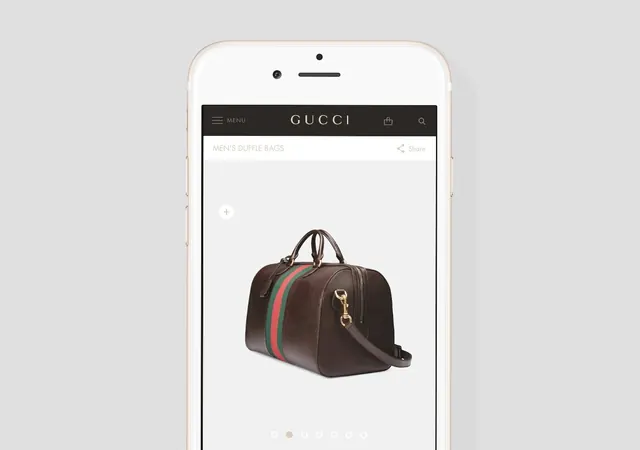 Gucci E-commerce Mobile Interface