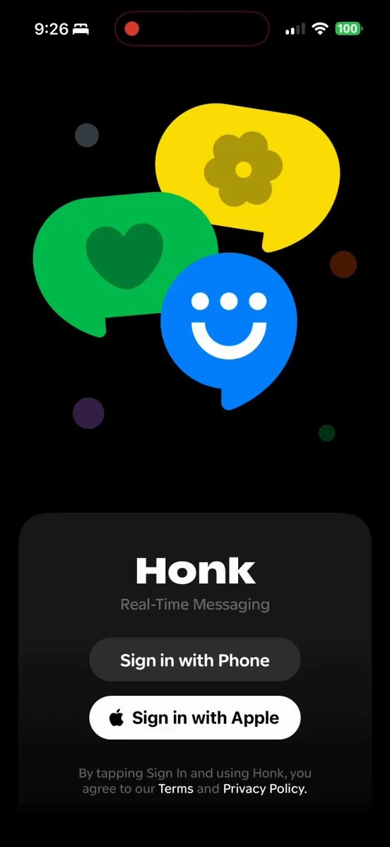 Honk Onboarding, minimal, playful, dark
