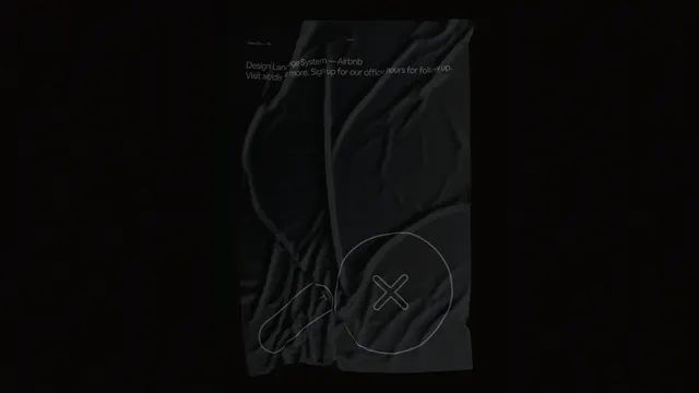 Airbnb design system dark UI screen, minimal, dark-mode, dark