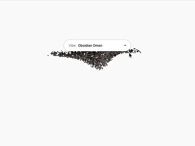 Vibe Selector, minimal, monochrome